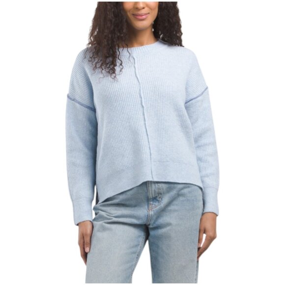 THEO & SPENCE Exposed Seam Crew Neck Sweater - Picture 1 of 2